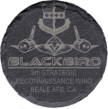 SR71 BLACKBIRD IMAGE ON SLATE COASTER